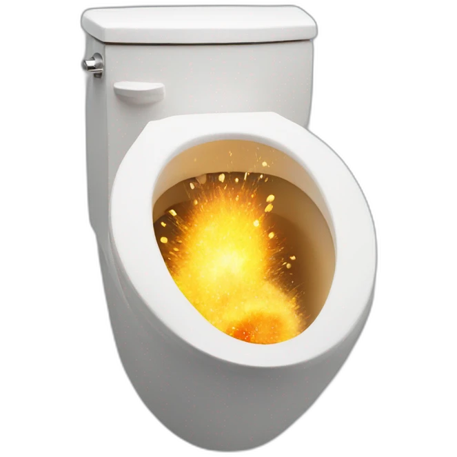 Exploding toilet emoji