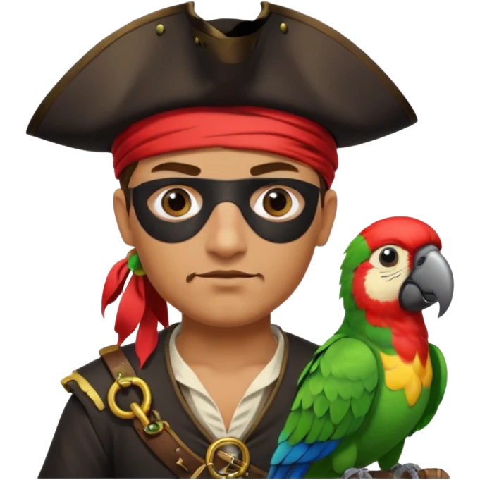 pirate and parrot emoji