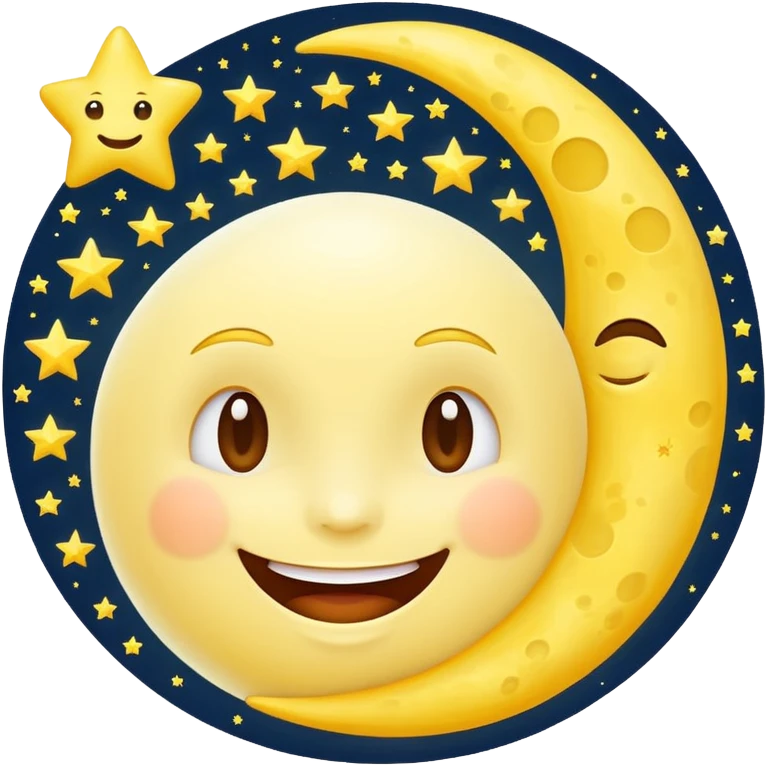 Moon star cute  emoji
