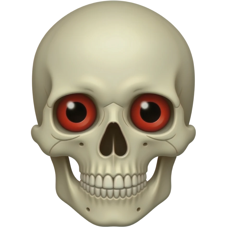 Red Eye skeleton face emoji