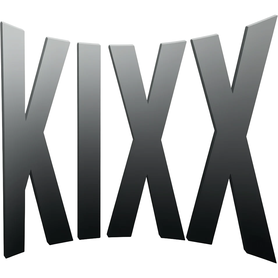 Make black emojis for the discord server with the name: KIXX emoji