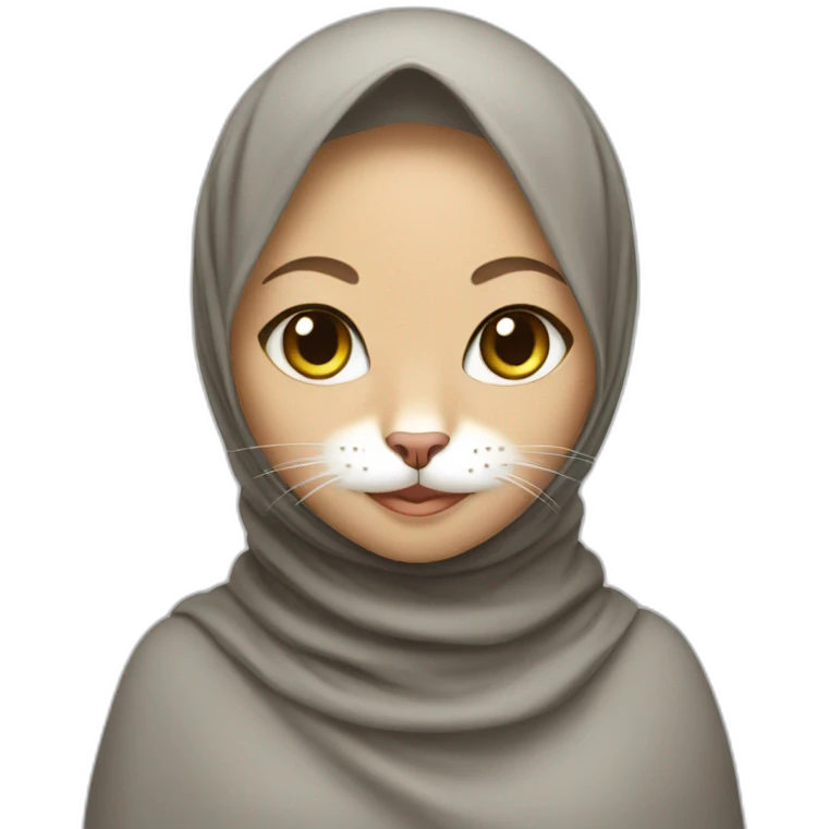 A cat with a hijab on emoji