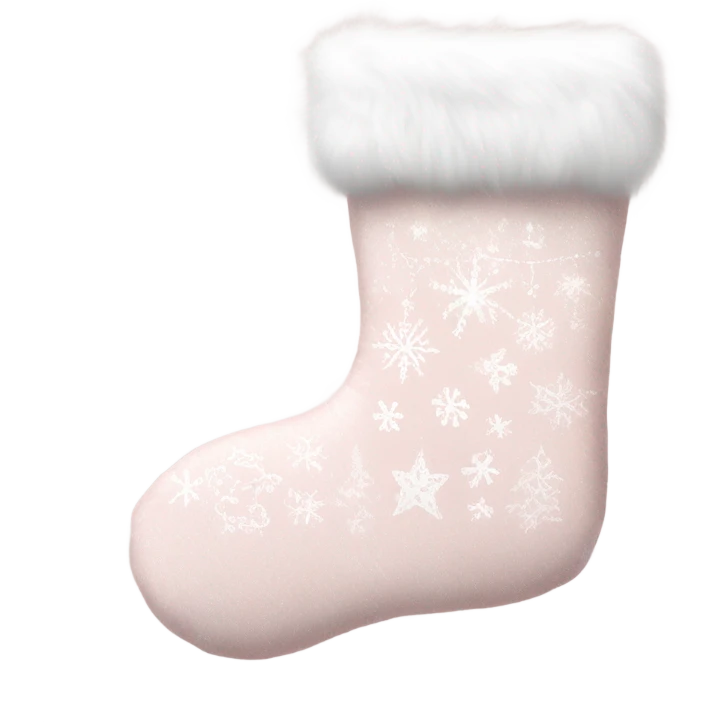  light pink Christmas stocking emoji