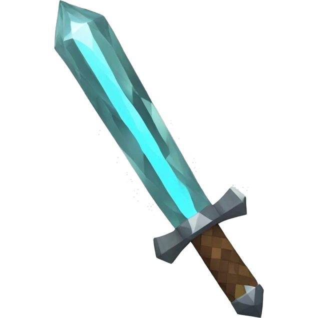 Diamond minecraft sword emoji