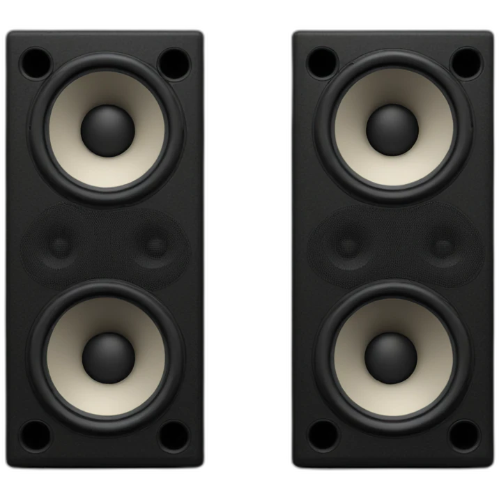 speakers audio black pair emoji