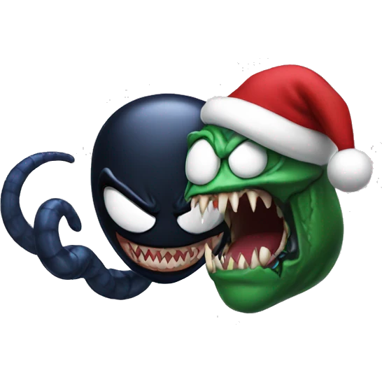 Venom with santa emoji
