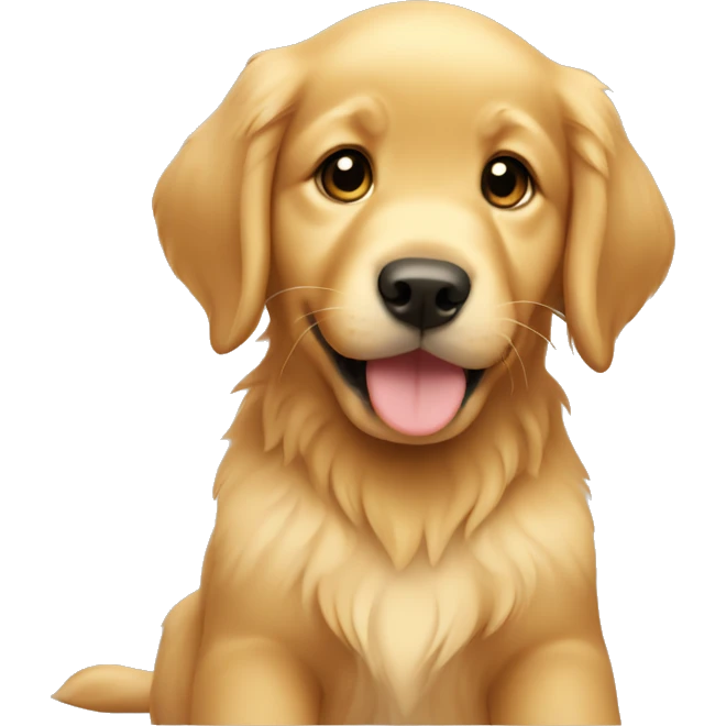 Golden retriever puppy emoji