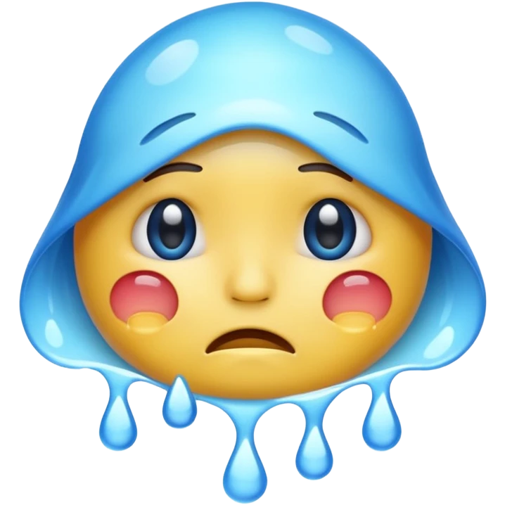 El emoji de llorar tragándose sus lágrimas  emoji