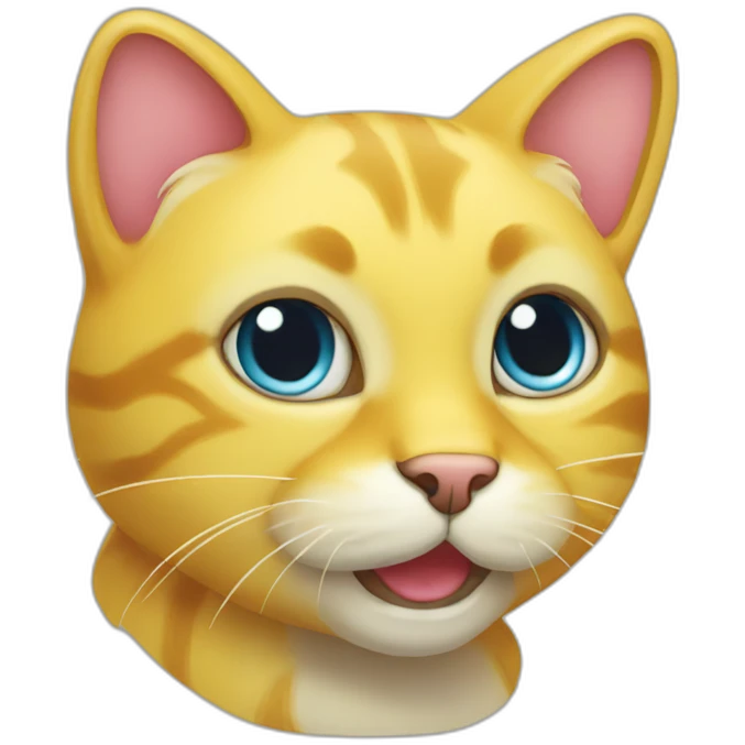 Supid yellow cat emoji