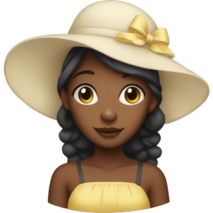 Black girl in bonnet emoji