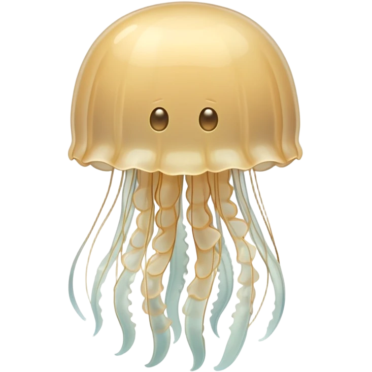 pale cream colored jellyfish with gentle bell-shaped body emoji