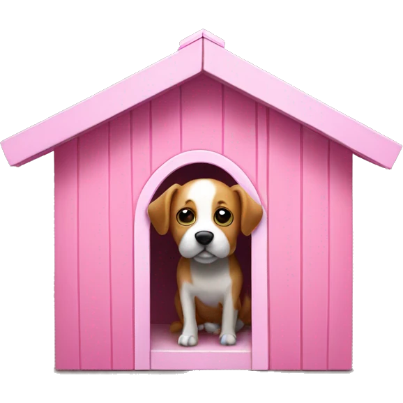 Pink dog shed emoji