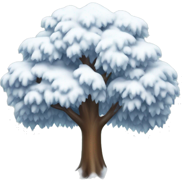 A tree with snow on it  emoji
