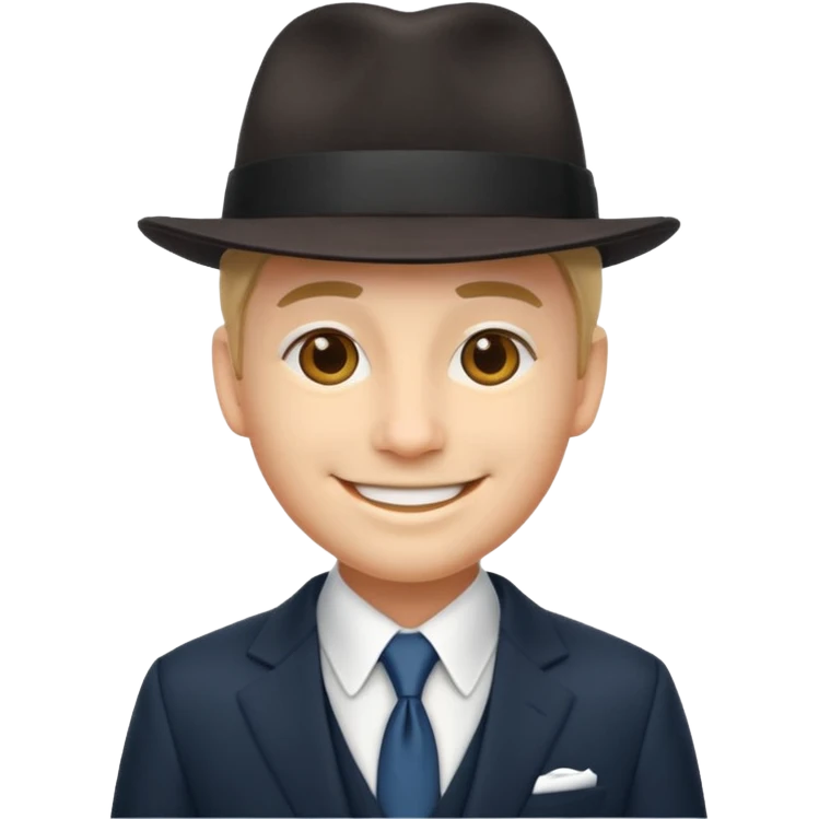 new yorker with hat and suit emoji