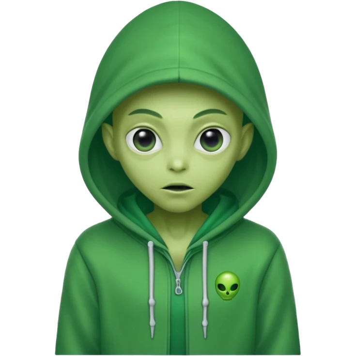 allien with hoodie emoji