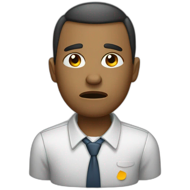 devastated office worker emoji