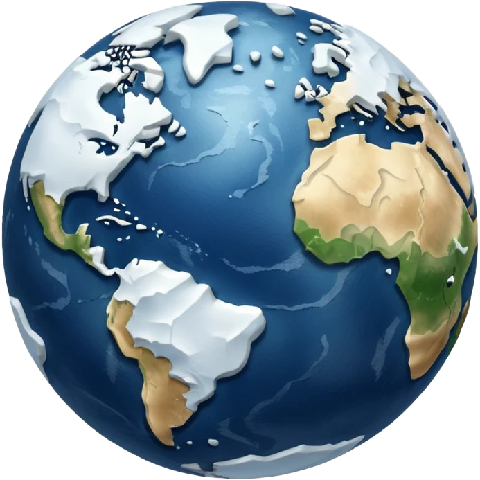 snowy earth emoji