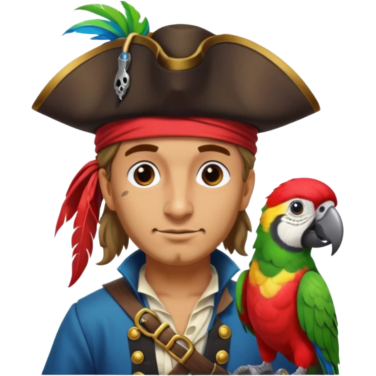pirate and parrot emoji