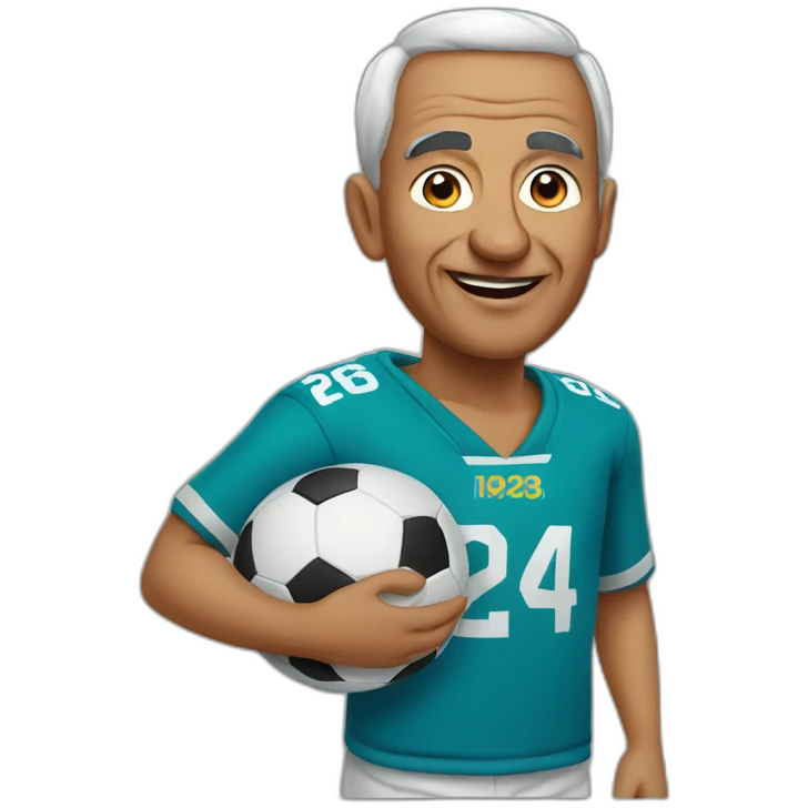 Old moroccan men with Football jersey emoji