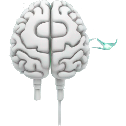 artificial intelligence brain wire electricity emoji