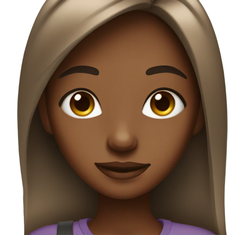 selfie of brune-skinned girl emoji