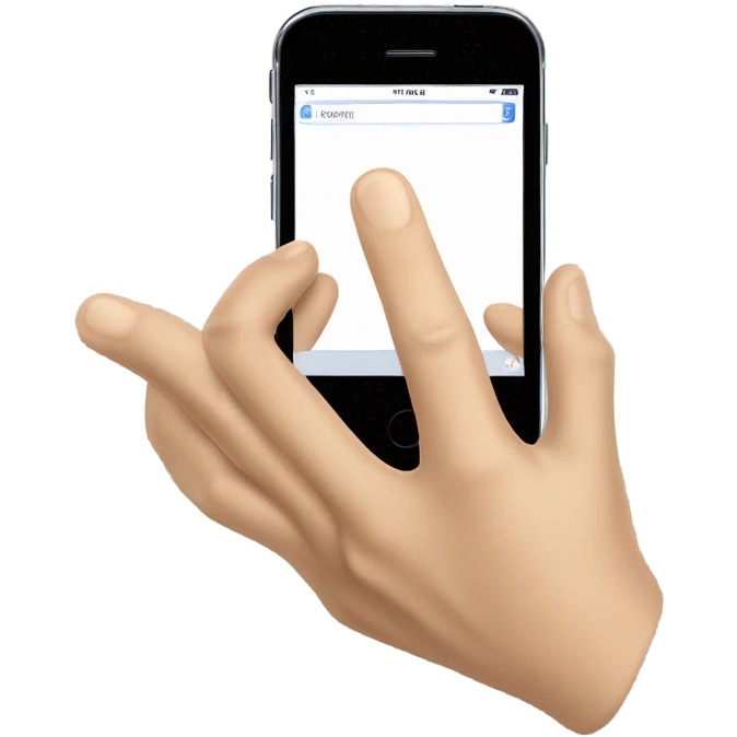 waving hand coming out of mobile screen emoji