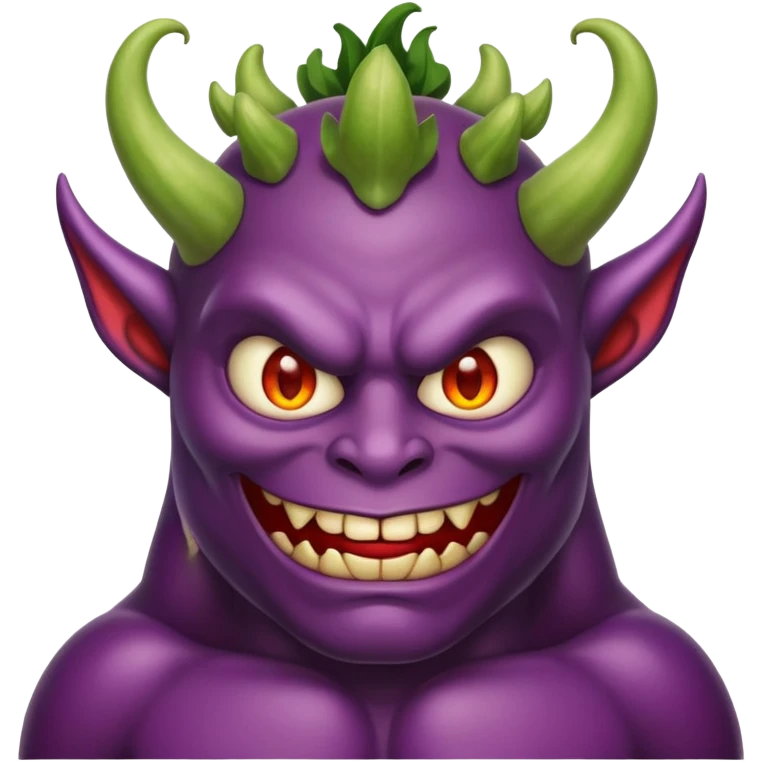 Demon with eggplant  emoji