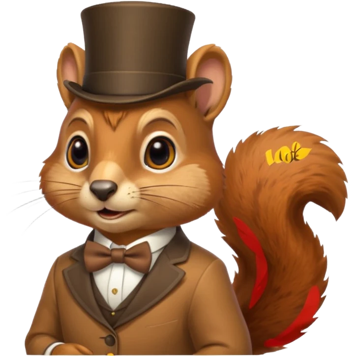 squirrel with a monicle emoji
