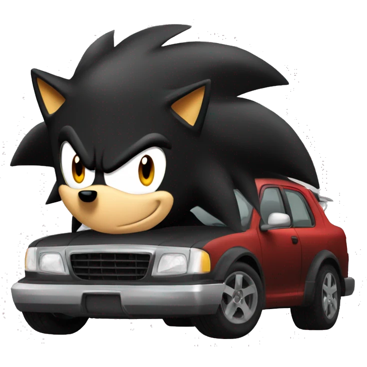 Shadow the hedgehog as a car  emoji