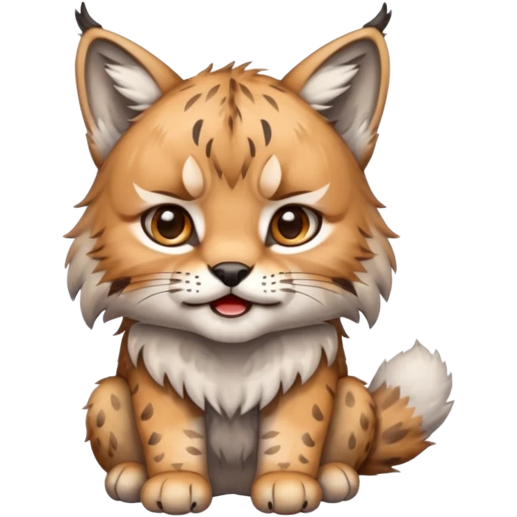 Chibi Sticker lynx tears emoji