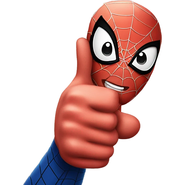 Spider-Man with thumbs up emoji