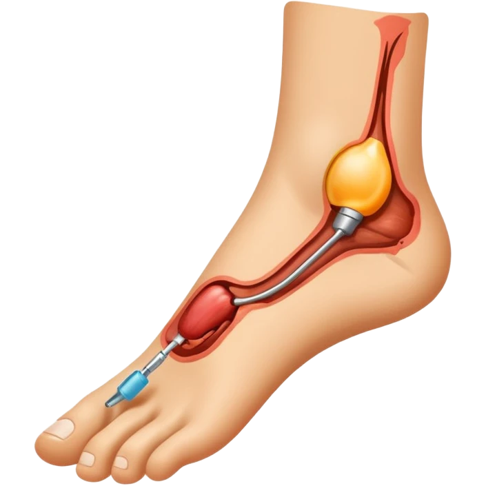 ein fuss mit verletzung diabetischer fuss emoji