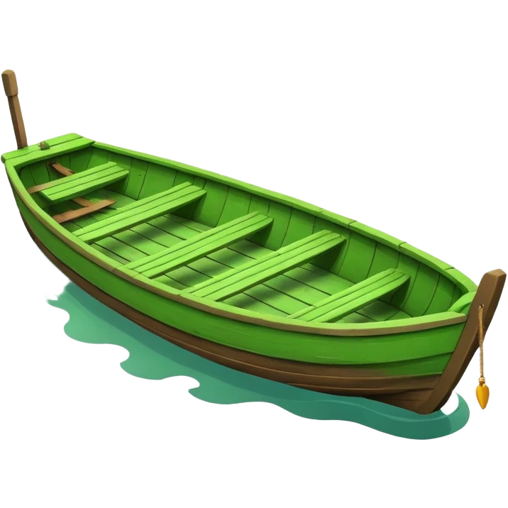 green boat in cartoon  emoji