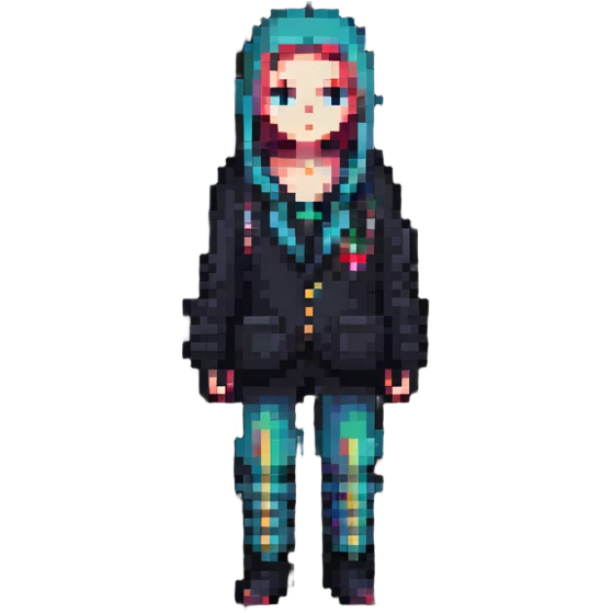 strange character with fashionable minimalist clothes emoji