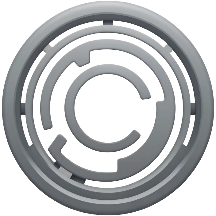 flat minimalist icon of a circle made of Crenels emoji