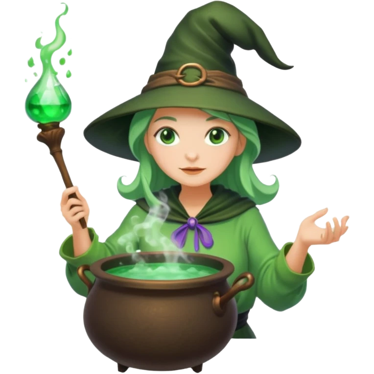 green witch cooking potion emoji