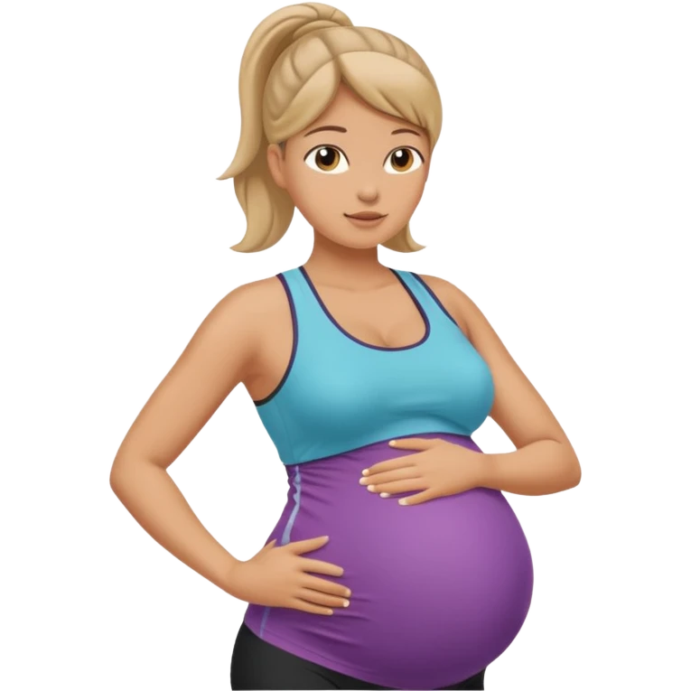 pregnant woman exercicing emoji