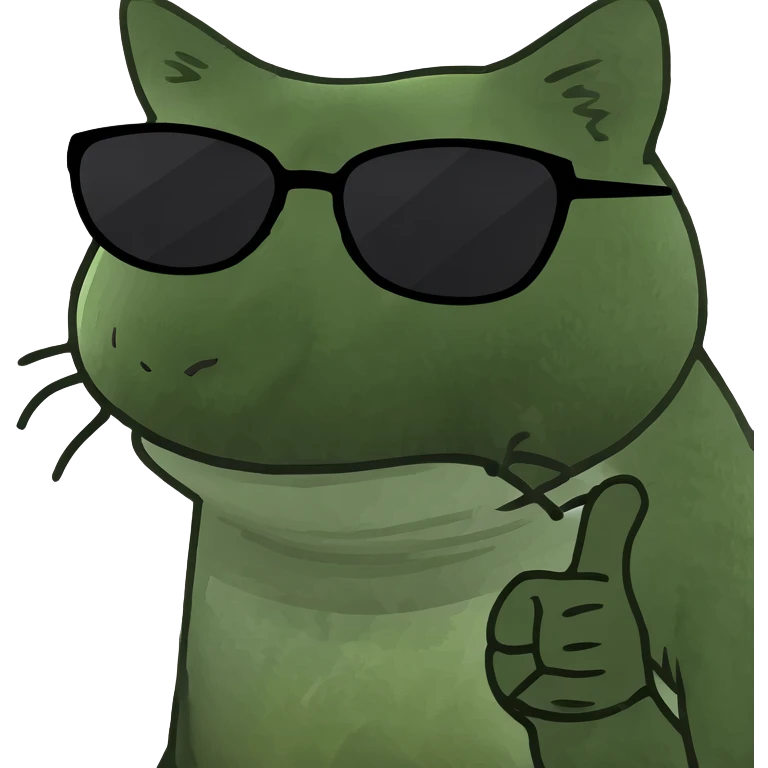 Cat with sunglasses emoji
