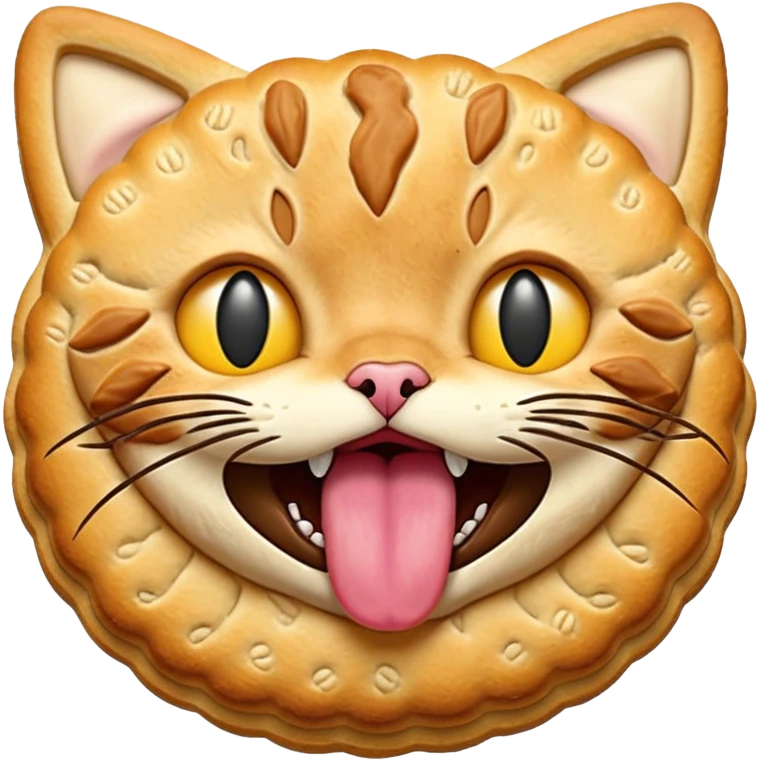 one biscuit cat tongue emoji