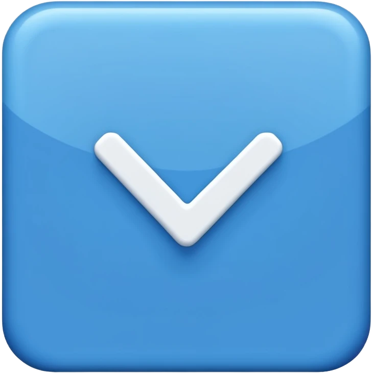 Blue square with white tick emoji