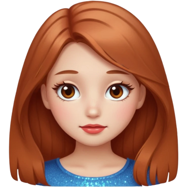 Shy pretty red cheeks blushing kong lashes sparkle emoji