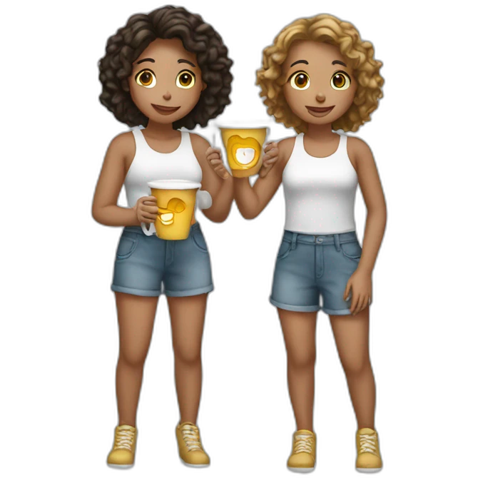 2 girls and  1 cup emoji