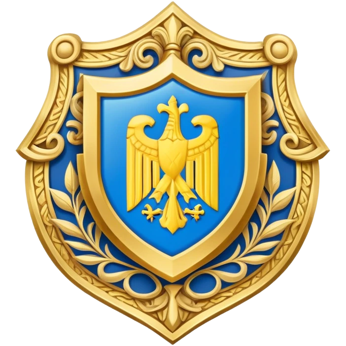 Ukrainian refugee protection symbol with German flag and shield emoji