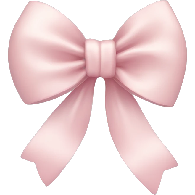 Light pastel Pink bow ribbon tied  emoji