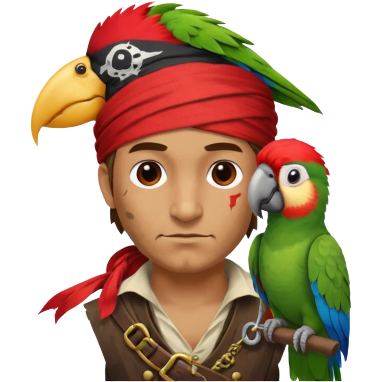 pirate and parrot emoji
