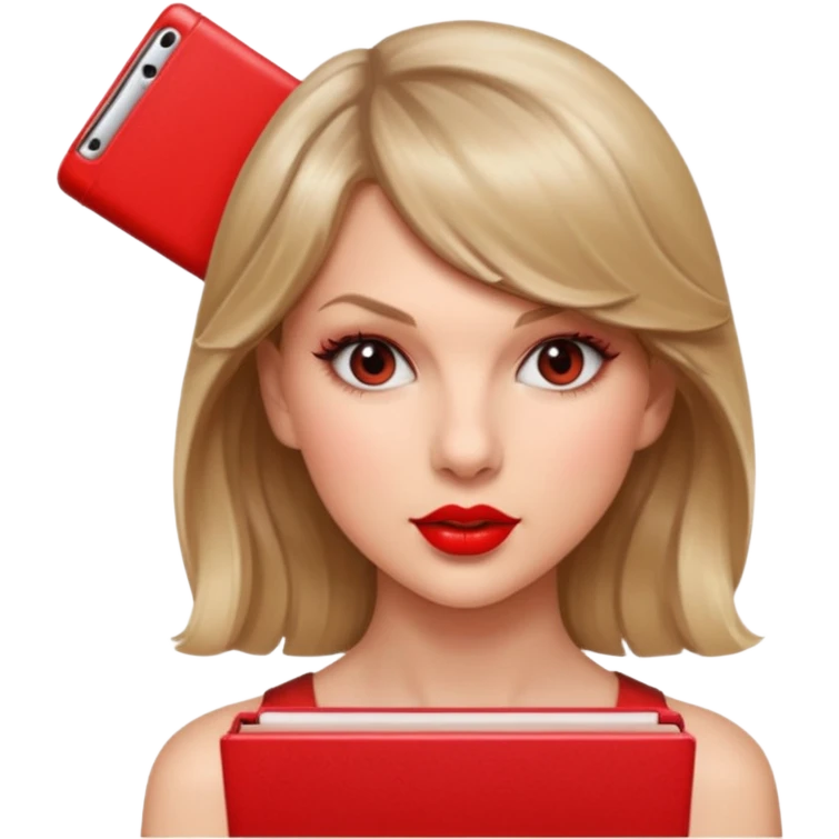 Glitter background with red album Taylor Swift emoji