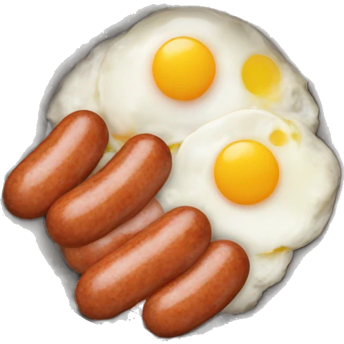 pan with eggs an sausages  emoji