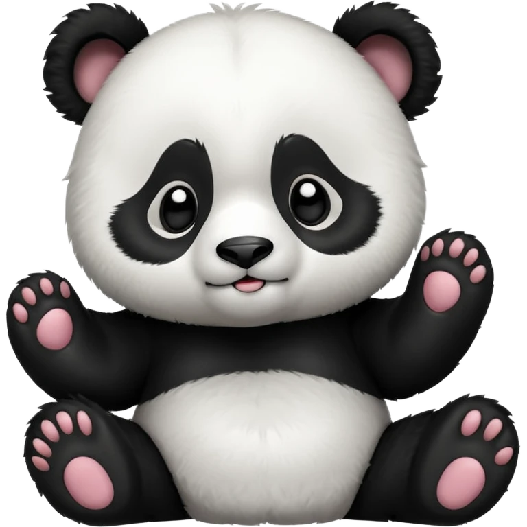 Panda cub slapping there four head emoji