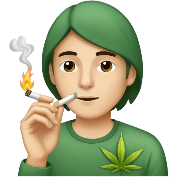 Smoking weed emoji