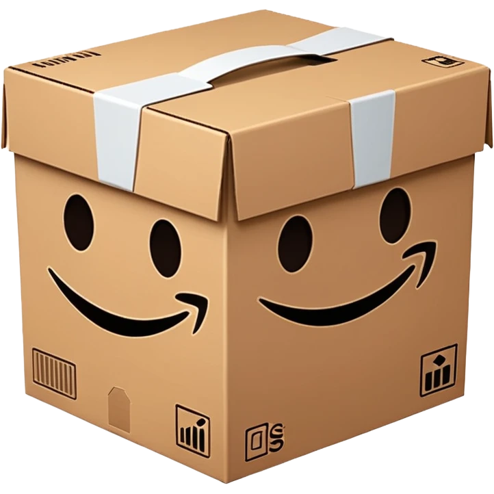 aesthetic Amazon prime box. The box is color wine emoji